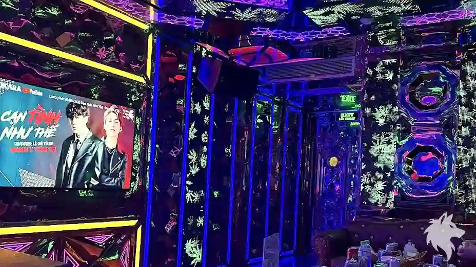 華麗燈光的大型包廂