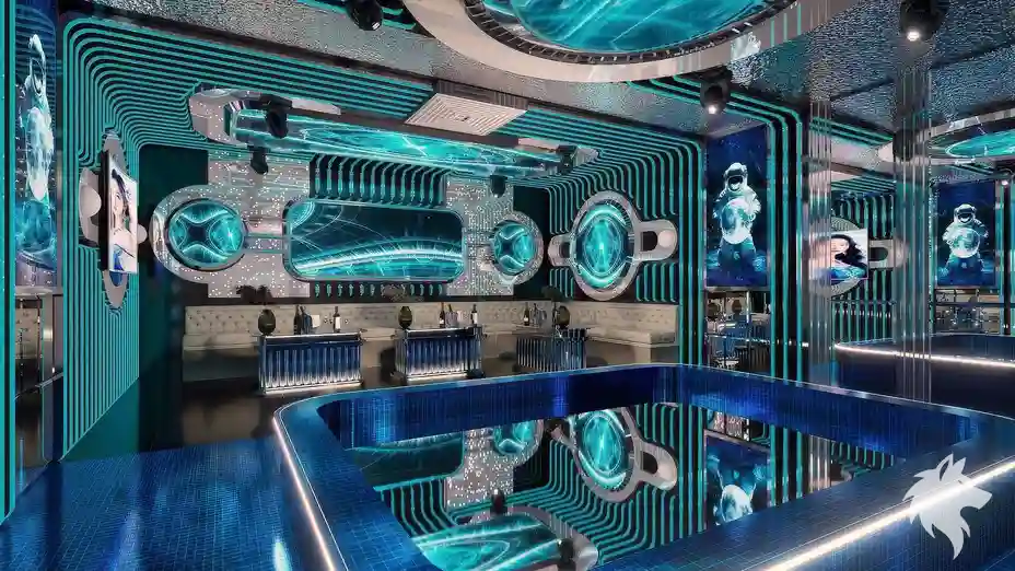 宇宙主題室內泳池
